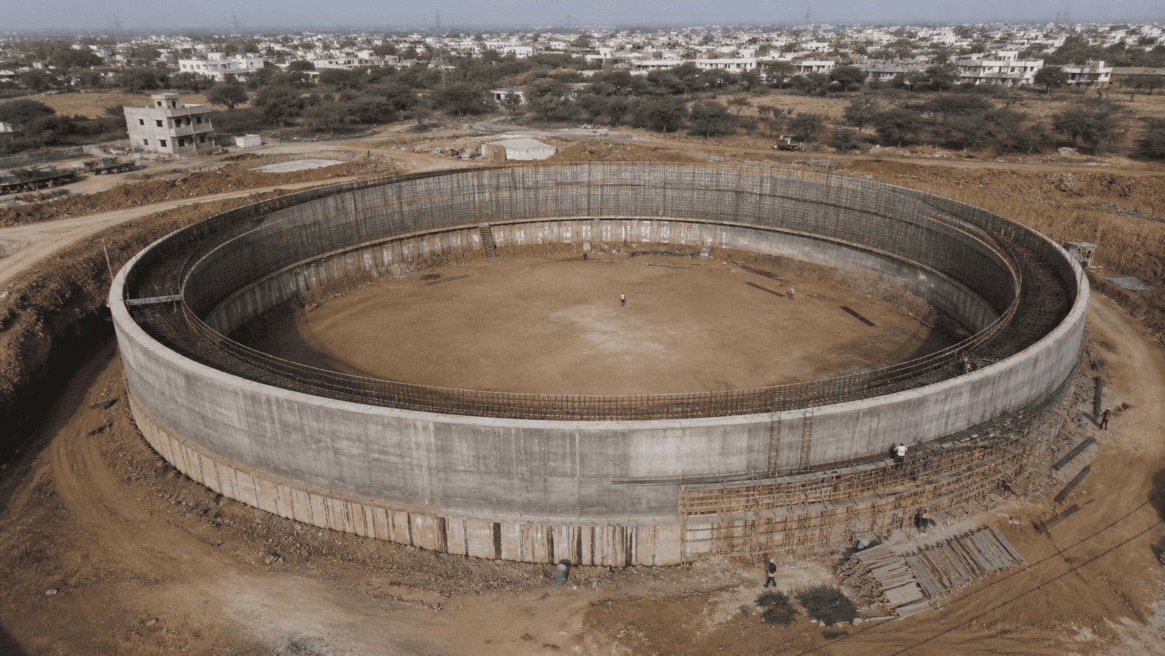 Circular raw water sump — 2.5 ML