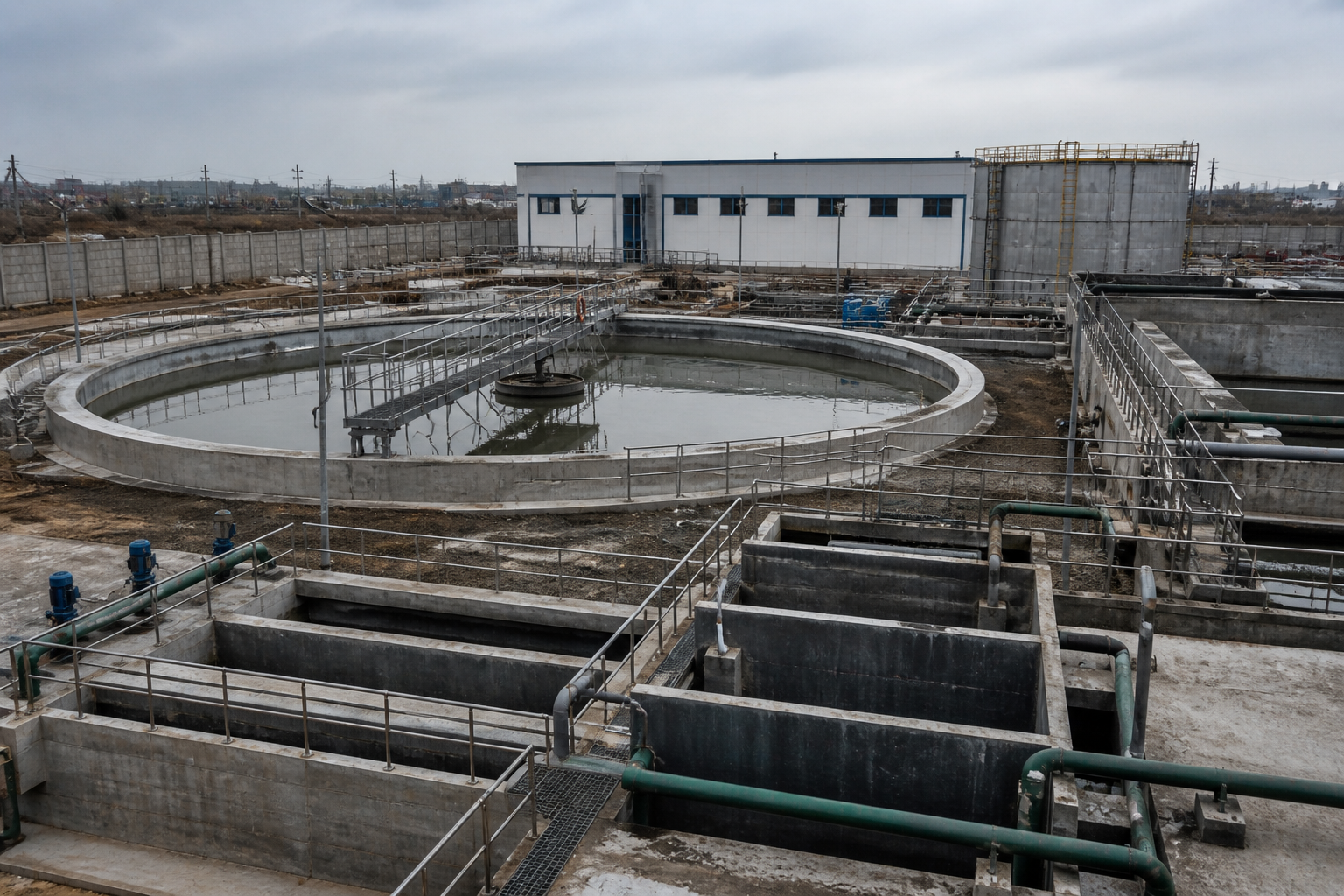 Effluent treatment plant concrete structures for aggressive exposure